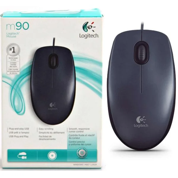 Logitech M90 USB Mouse 1600 DPI Wired