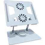 Aluminium 360° Laptop Stand with Dual Cooling Fans