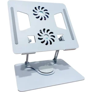 Aluminium 360° Laptop Stand with Dual Cooling Fans